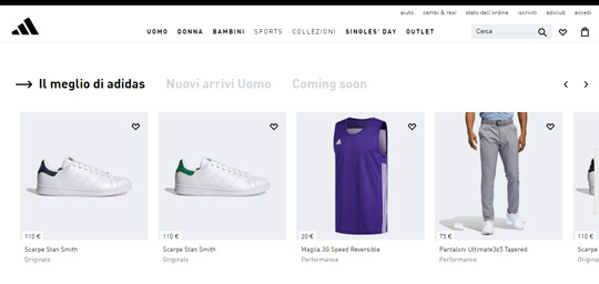 Adidas sito ufficiale