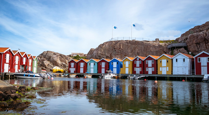 villaggio di pescatori in Svezia