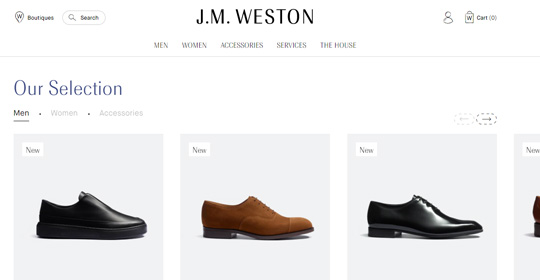 JM Weston sito ufficiale