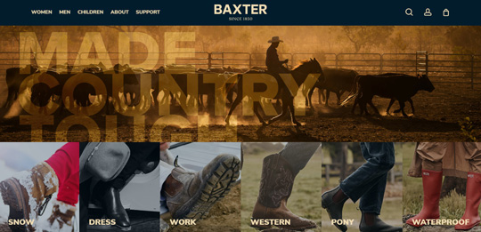 Baxter Boots sito ufficiale