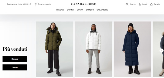 Canada Goose sito ufficiale